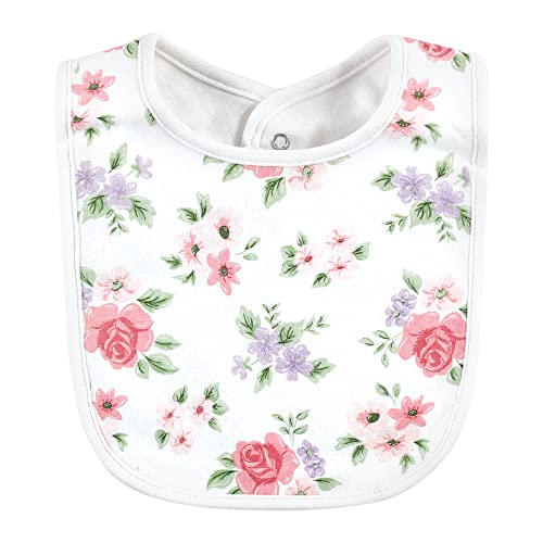 Image of Hudson Baby Unisex Baby Cotton Bibs, Tea Party, One Size