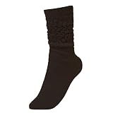 Brubaker Unisex Slouch Socken für Fitness Workout Yoga Gymnastik Wellness Dunkelbraun Gr. 35/38