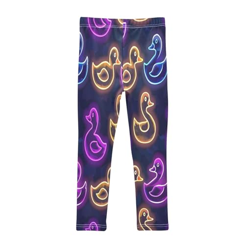 Toddler Girls Leggings Printed Yoga Pants Leggings Neon Ducks for Kids2