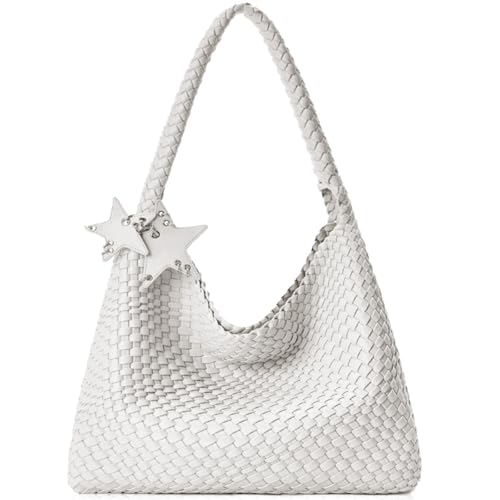 Image of Woven Tote Bag for Women, Shoulder Handbags, Beach Hobo, Handwoven Satchel Underarm Bag, Top-Handle Bag With Purses