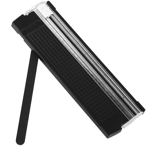GeeRic Guillotina de papel A4, Cortador de Papel con Tope Ajustable y Regla de Extensión para Papel, Fotos, Cupones y Etiquetas