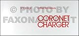  1972 Dodge Coronet & Charger Reprint Owner\'s Manual