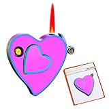 XQBBIDM Electronic Lighter, Jet Flame Torch Lighter, USB Rechargeable, Butane Refillable, Windproof, Novelty or Fashion, Rainbow