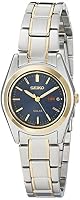 Seiko Women's SUT110 Two-Tone Stainless Steel Watch, Blue/Gold, Quartz Movement