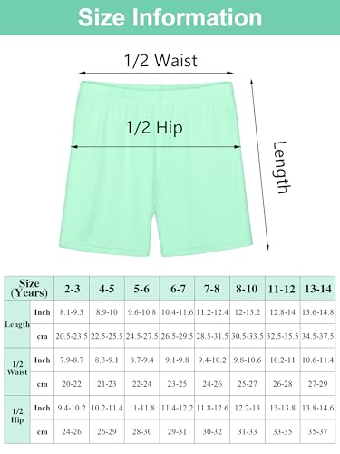 Resinta Pacote com 6 shorts de bicicleta para meninas, shorts infantis para meninas, shorts de dança