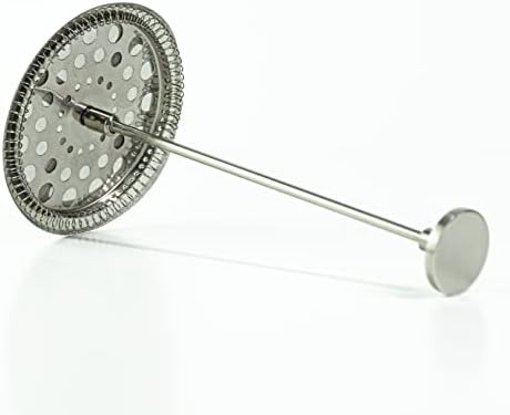 French Press 5 Part Stainless Steel 3.75 Inch Wide Plunger Assembly For Flat Top 34 oz 8-Cup 1 Liter Coffee Press Replacement Part