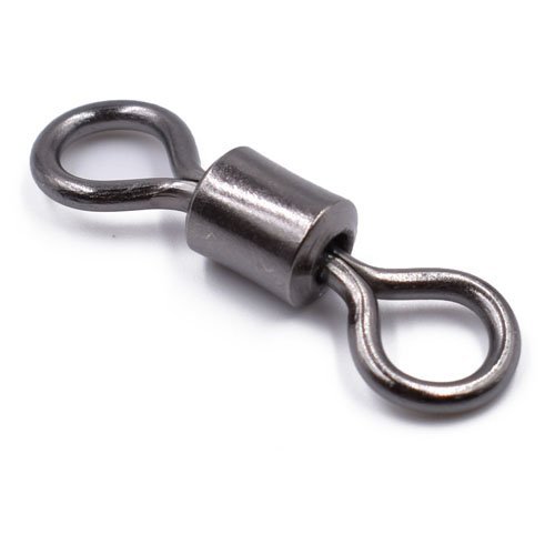 100 Piezas Emerillones Rolling de Pesca con Sólido Anillo Giratorio de Pesca para Agua Salada o Agua Dulce (10#--100pcs) Cover