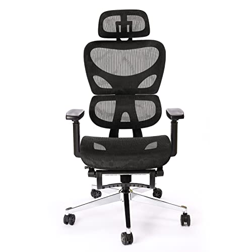 Laziiey Ergonomic Office Chair With Lumbar Support, Mesh Desk Chair With 4D Adjustable Arms Headrest, High Back Computer Chair For Home Office Work (Black) #TOP11