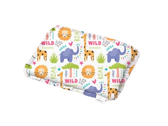 Rai Mustard Seeds Pillow for Baby Head & Neck Comfort, Soft Cotton Cover with Inner Lining, Lightweight Flat Pillow for Resting & Gifting for Baby Shower, 28 x 21.5 x 2cm (Animal Print)-image-10