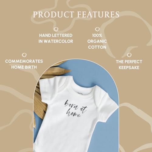 Earthside Born at Home Onesie - White - Special Home Birth Gift - Essentials for Homebirth3