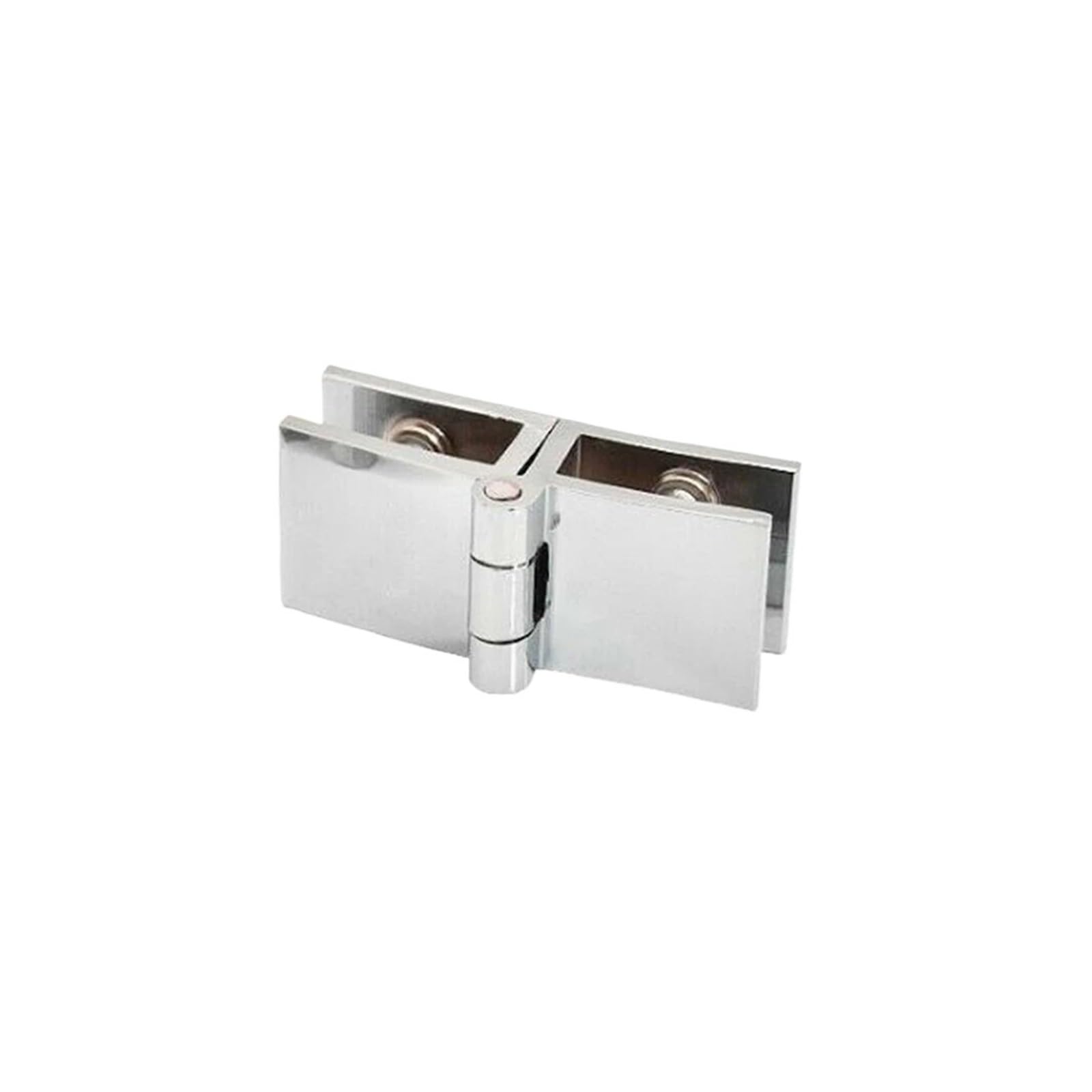Hinges, Bathroom Shower Glass Zinc Alloy Door Hinges Cabinet Cupboard Clamp Hinge(Silver 180 Degree)