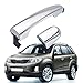Polcatay Car Exterior Door Handle, Chrome Trim Rear Door Left Driver Side Panel Handle, Perfect Fit Replacement 826512P010 836622P010, Compatible with Kia Sorento 2011 2012 2013 2014 2015 (Silver)
