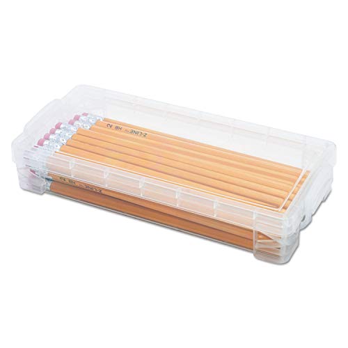 Wholesale CASE of 25 - Advantus Super Stacker Stackable Pencil Box-Stackable Pencil Box, Clear