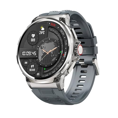 Zeus Smartwatch Herren, 1,85 Zoll Display, Bluetooth Anrufe, Gesundheitsmonitor, Zuverlässige Akkulaufzeit, Kompatibel mit iOS & Android (Silber) Zeus Smartwatch Herren, 1,85 Zoll Display, Bluetooth Anrufe, Gesundheitsmonitor, Zuverlässige Akkulaufzeit, Kompatibel mit iOS & Android (Silber)