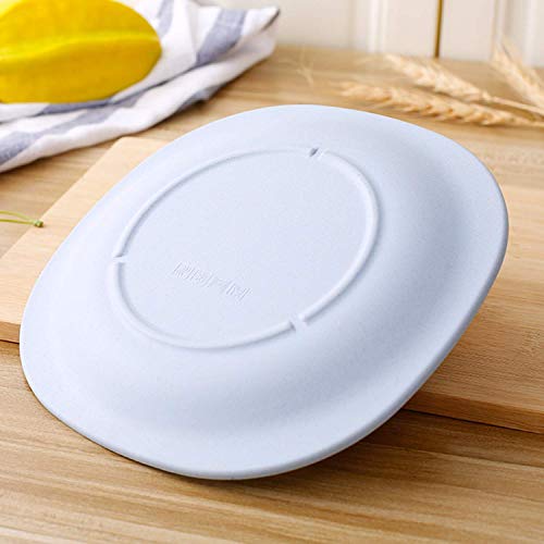 Shopwithgreen 7.3'' Bread Butter Wheat Straw Plates, Dishwasher Microwave Safe, Lightweight and Durable Tableware, for Party Children Toddler Plates Sets 4