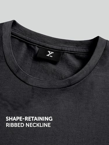 Image of XYXX Men's Iconique Solid Supima Cotton Slim Fit T-Shirt | Super Soft Half Sleeve Tshirts with Superior Colour Retention