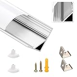 LED V-förmige Aluminiumwanne, 1m/3.28ft. Kann bündig oder oberflächenmontiert werden. Kann für professionelle oder dekorative Zwecke verwendet werden