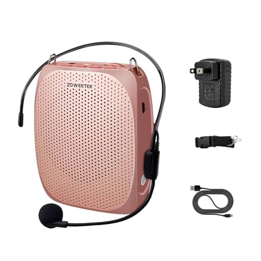 Zoweetek Voice Amplifier with Microphone Headset,1800 mAh Rechargeable Portable Amplifier for Teachers, Tour Guide,Yoga,Fitness, Training, Meeting,Classroom
