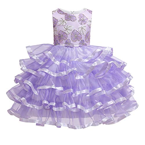 Costume de carnaval violet fille 6-7 ans pour fête déguisée et anniversaire