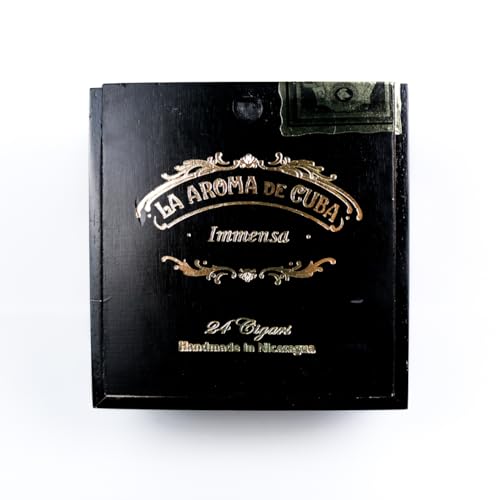 La Aroma De Cuba Immensa Empty Wood Cigar Box 6.5"