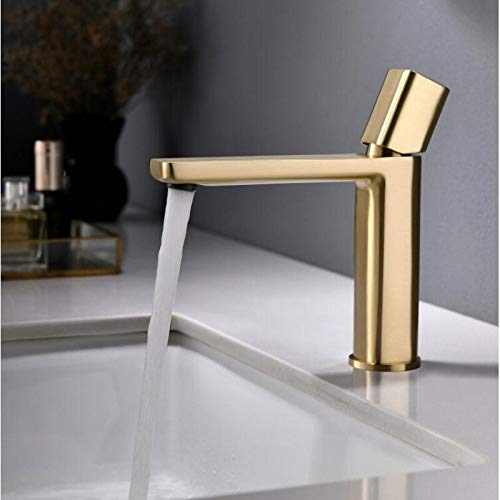 Robinet de lavabo noir et or mitigeur eau chaude et froide