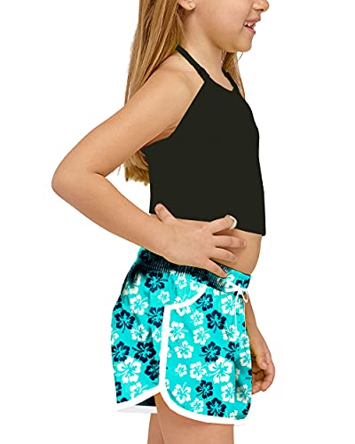 Image of Deerose Kids Hawaiian Swim Board Shorts Quick Dry Active Swim Trunk 5-14 Years