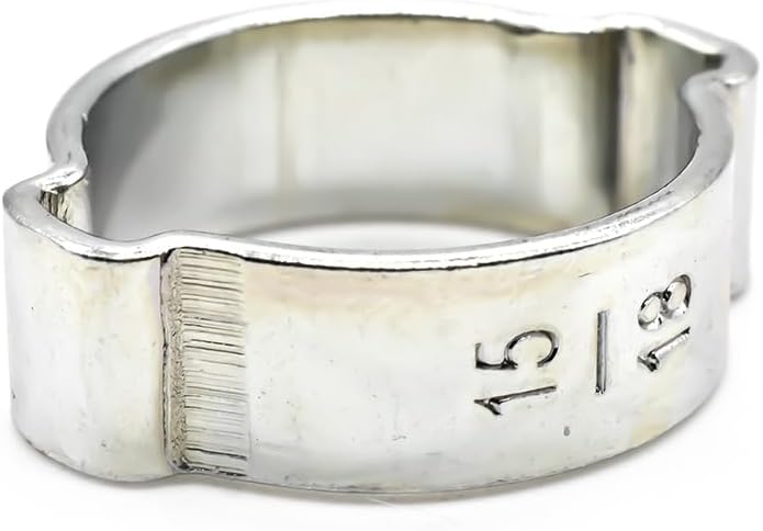 Interstate Pneumatics H618-100PK Double Ear Steel Hose Clamp zinc plated 15-18 mm (100)