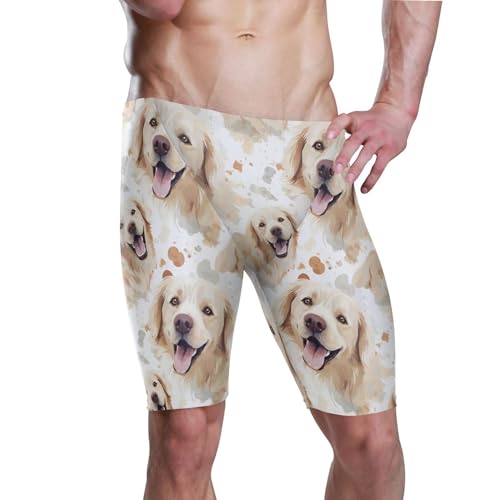 Dog Puppy Pug Cute Men's Swim Jammers Racing & Training Swimsuit Fast, Flexible,Comfortable XXXL B0402807