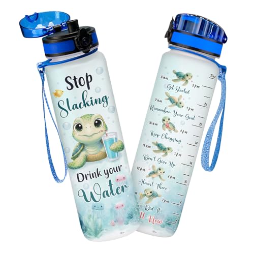 32oz &ndash; Time Marker Motivational Design, With Lid And Filte