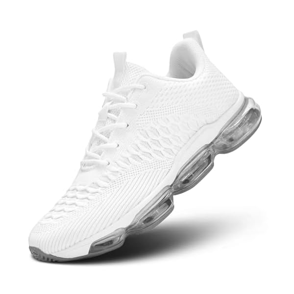 Men’s Air Cushion Running Shoes Breathable Tennis Fashion Sneakers Non Slip Workout Casual Sport Shoes Gym Training Comfortable Walking Shoes