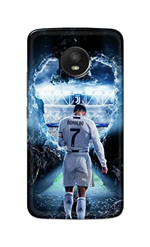 Image of Printed Hard Back Cover Case for Motorola Moto E4+ Plus Back Cover (Footbal Legend) -1302