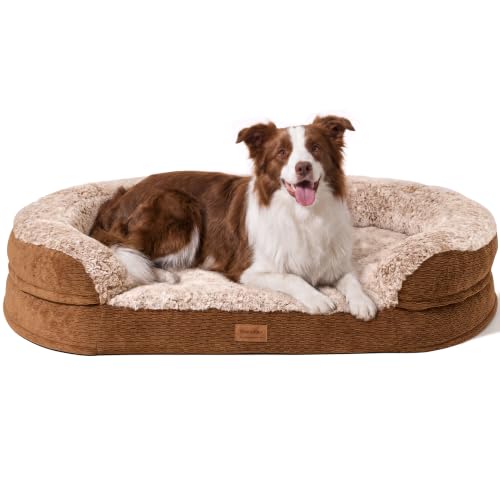 FUKUMARU Large Thickened Dog Couch Bed, Orthopedic, Waterproof & Washable