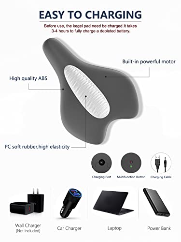 FLYING CHICKEN Pelvic Floor Strengthening Device Women,Pelvic Floor Muscle Training,Pelvic Floor Physical Therapy Use For Bladder Control And Pelvic Floor Exercise For Women And Men,Gray