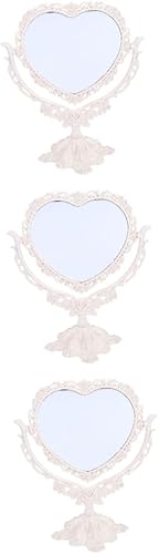 FOMIYES 3 piezas dobles para maquillaje espejo de tocador espejo de maquillaje espejo de doble cara estilo europeo espejo cosmético tocador