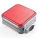 LIOVODE DVD Case, 48 Capacity CD Case Portable CD Holder Storage Hard Plastic DVD CD Wallet Holder Organizer for Car (Red)