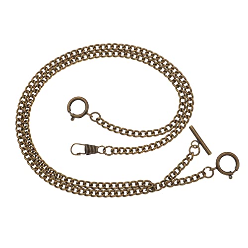 TOVINANNA Watch Chain for Men Pocket Watch Metal Hanging Chain Ring Vintage Style for Father Day and Daily Wear
