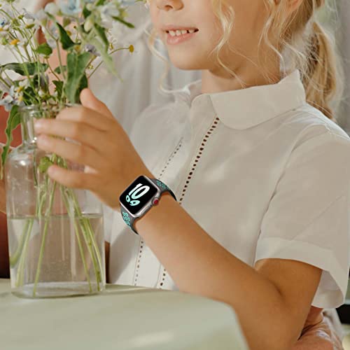 Bandkids 3 Pack Rainbow Bands Compatible For Kids Apple Watch Band Boy Girl,Breathable Soft Silicone Loop Strap For Apple Watch Series 8/7/6/5/4/3/2/1/Se 38Mm 40Mm 41Mm & 42Mm 44Mm 45Mm #TOP4