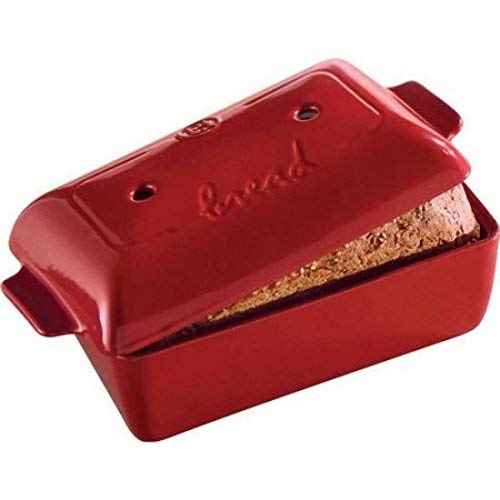 Emile Henry Made In France Bread Loaf Baker 94 x 5 Burgundy
