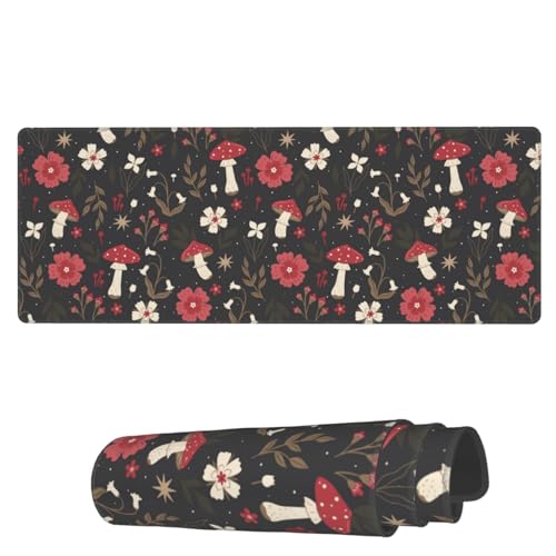 AoHanan Grand tapis de souris de jeu avec bords cousus de 3 mm, décoration de bureau pour homme et femme, accessoire d'ordinateur pour la maison et le bureau, 80 x 30 cm