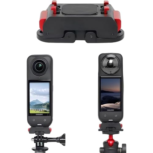 Jcbose Supporto magnetico a sgancio rapido per Insta360 X5 Adattatore per montaggio fotocamera in lega di alluminio Accessori per fotocamere sportive leggero durevole