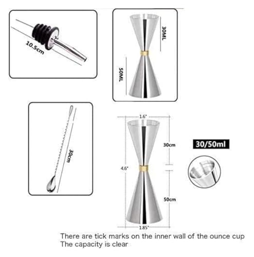 Set Coctelera Bartender 12 Piezas con Soporte Negro miniatura 2