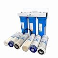 MyWaterClub Whole House Water Filter System, 3-Stage, with 2 Extra Filter Sets, 3/4" Port