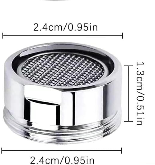 6PCS Faucet Aerator,Sink aerator， Bathroom Sink Aerator Replacement Parts, with Brass Shell 0.9 Inch 24mm Male Thread