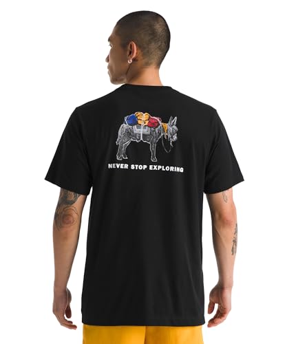 THE NORTH FACE Men's Evolution Pack Short-sleeve Tee | Cotton Shirt With a Graphic Design, Set in Sleeves, Ribbed Collar