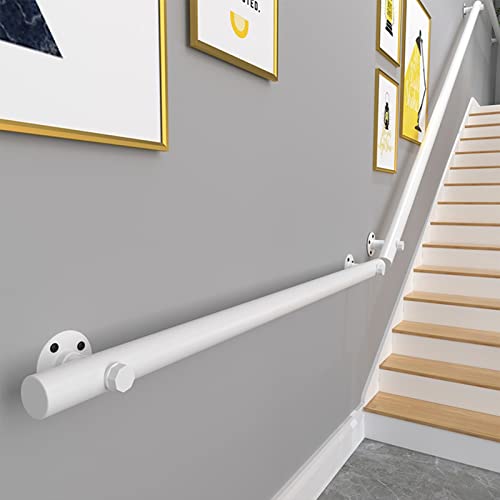 Pasamanos Escalera Barandilla de Escalera Sin Barreras de Madera, Barra de Apoyo de Seguridad Montada en la Pared Rústica para el Desván del Porche de la Casa, Barandillas de Escalera Esquina Redonda