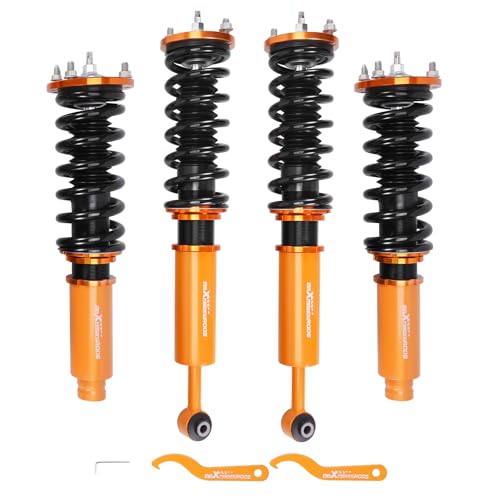 Coilovers for Honda Accord 1998-2002, for Acura CL 2001-2003, for Acura TL 1999-2003, 24 Levels Damping Adjustable Coilovers Suspension Kit, Height Adjustable Shock Absorber Struts, Lowering Kit Gold