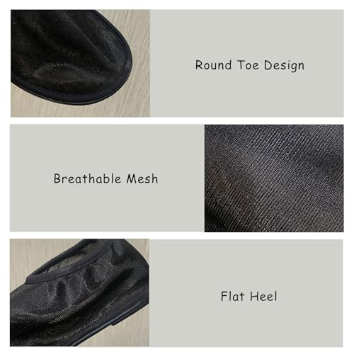 Mesh Ballet Flats for Women Round Toe Ballerina Shoes Slip On Mary Jane Flats Casual Comfortable Dress Shoes4
