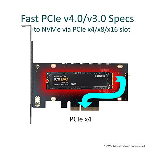 Image of VANTEC M.2 NVME PCIE X4 Adapter with ARGB Heat Sink