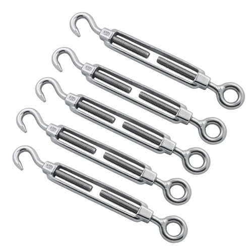 Tensor Gancho 20 PCS Acero Inoxidable 304 para Cable M4 Pulido