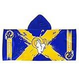 Northwest Los Angeles Rams NFL Cross Out Youth Hooded Micro Fiber Towel 22 x 51 Inches